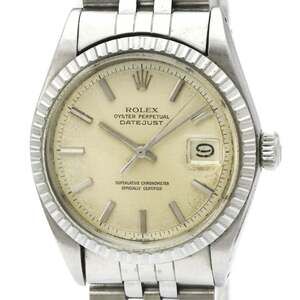 ROLEX Datejust 1601 White Gold Steel Automatic Mens Watch